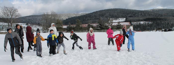 Mini camp à la neige