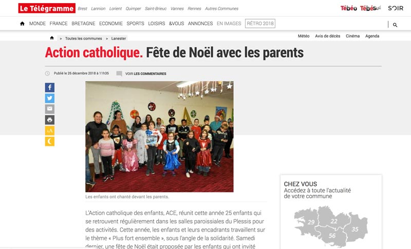 Article de presse - Le telegramme