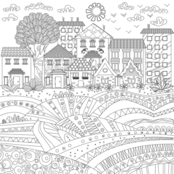 Coloriage city cosy