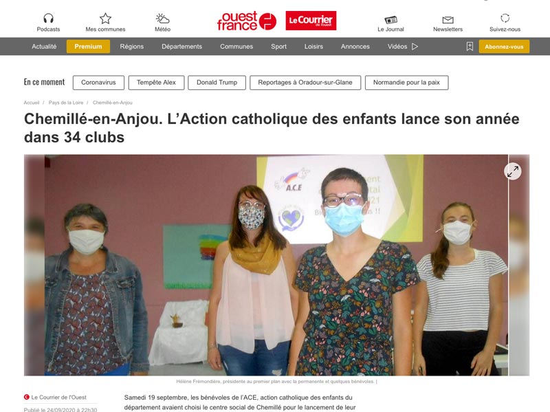 Clubs ACE - Action Catholique des enfants - Maine-et-Loire (49)