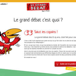 Site internet du Grand debat des 6-15ans