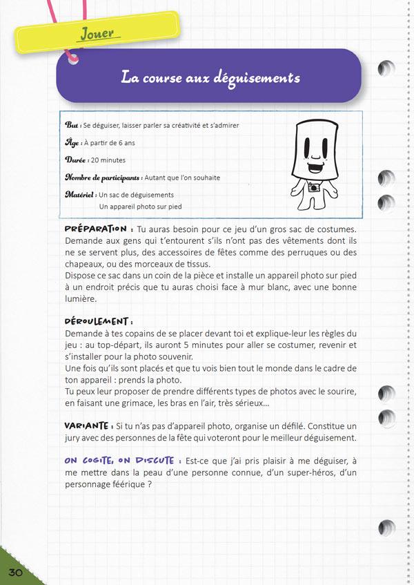 Fiche jeu - la course aux déguisements